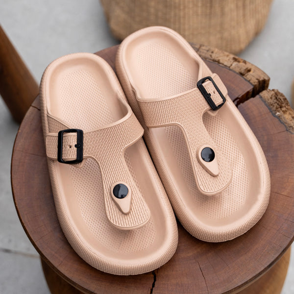 Brown / 5.5 Cloudies FlipFlops - ComfySteps Cloud Slides